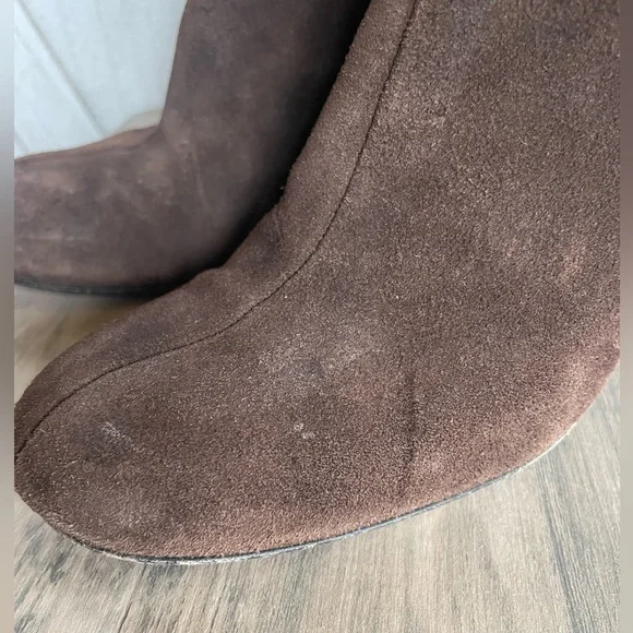 Gucci tall brown suede leather boots with classic web detail size 37 - Picture 9 of 15